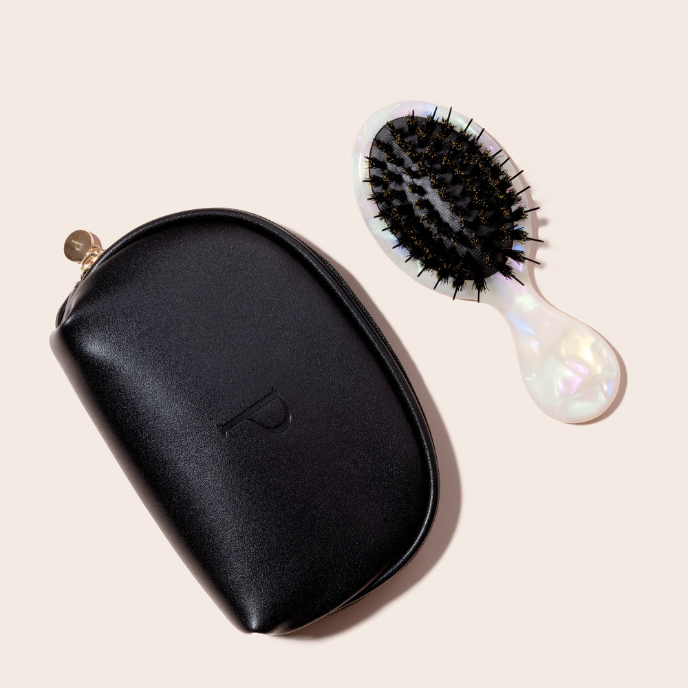 Mini Iridescent Detangling Brush & Case