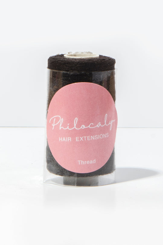 Philocaly Hair Extensions Tools + Supplies Dark Brunette Premium Cotton Thread